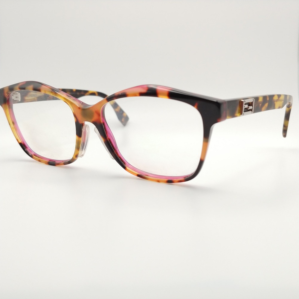 Fendi Eyeglasses Women 140 Tortoiseshell Pink FF 0093 D4Y Frames Italy Luxury